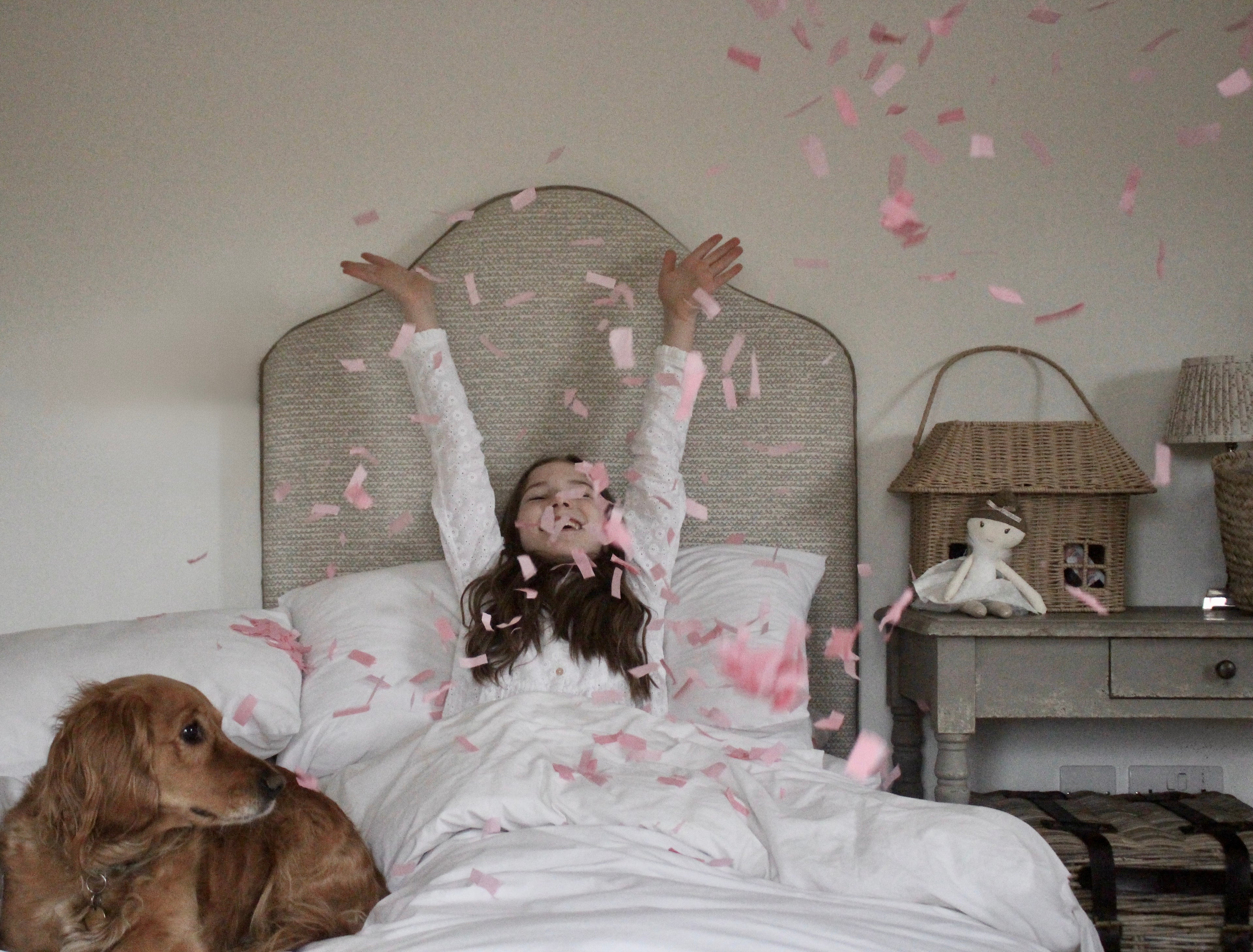 Margot single size luxury handmade headboard in Fermoie fabric - UK crafted