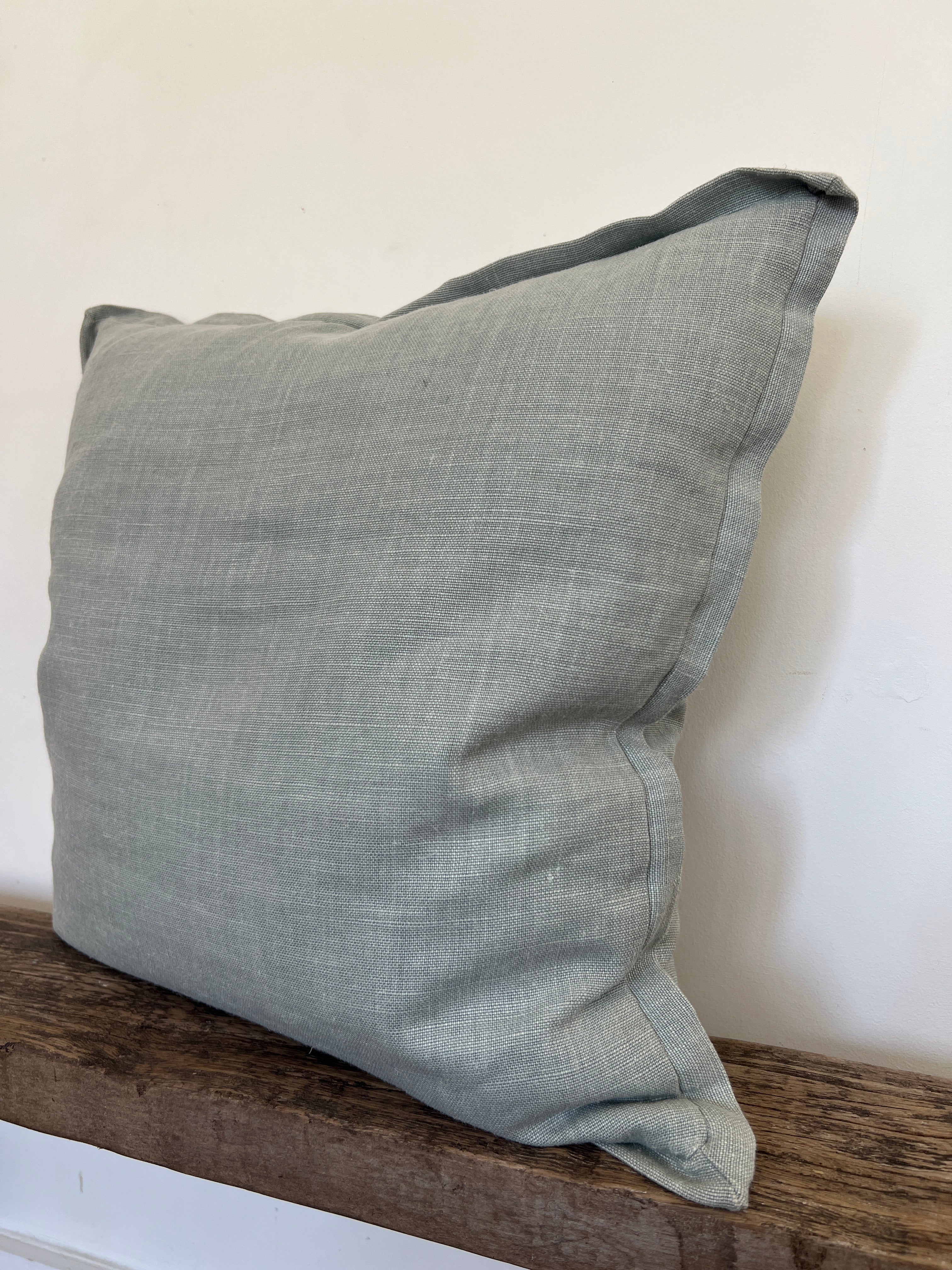 GP & J Baker House Cushion in Soft Blue Linen