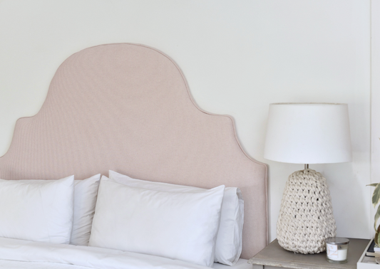Headboard in Susie Watson Pink Stripe