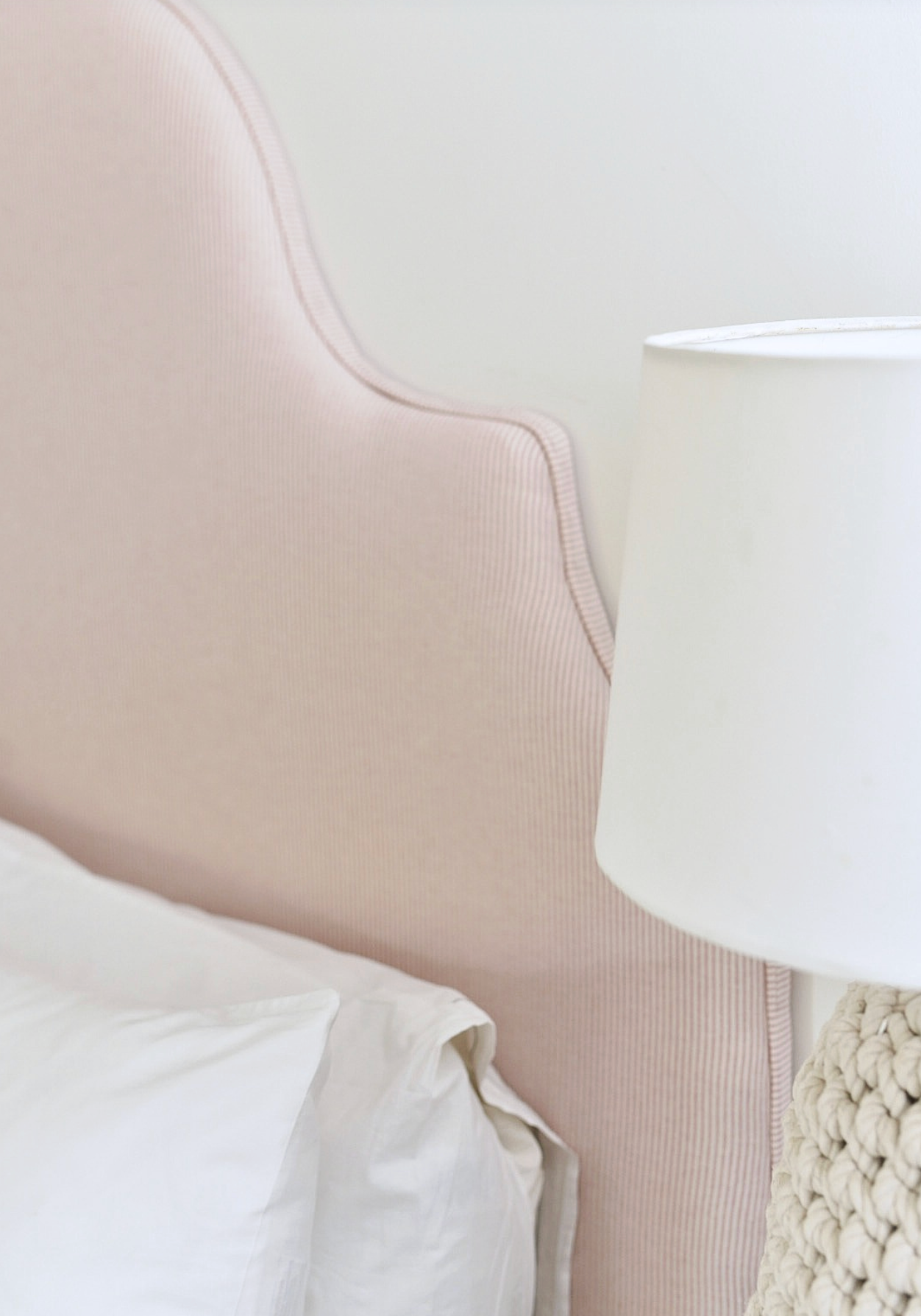 Headboard in Susie Watson Pink Stripe
