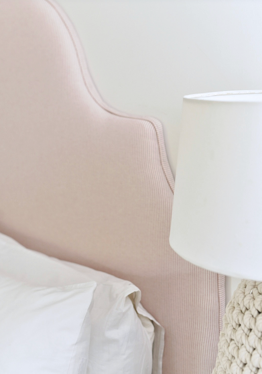 Headboard in Susie Watson Pink Stripe