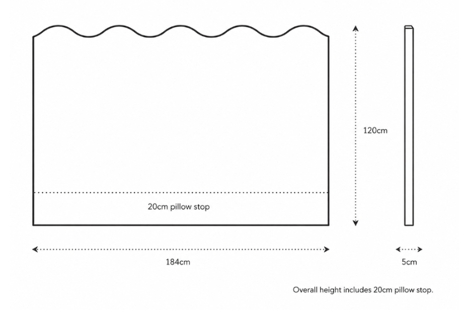 Squiggle Super King Headboard